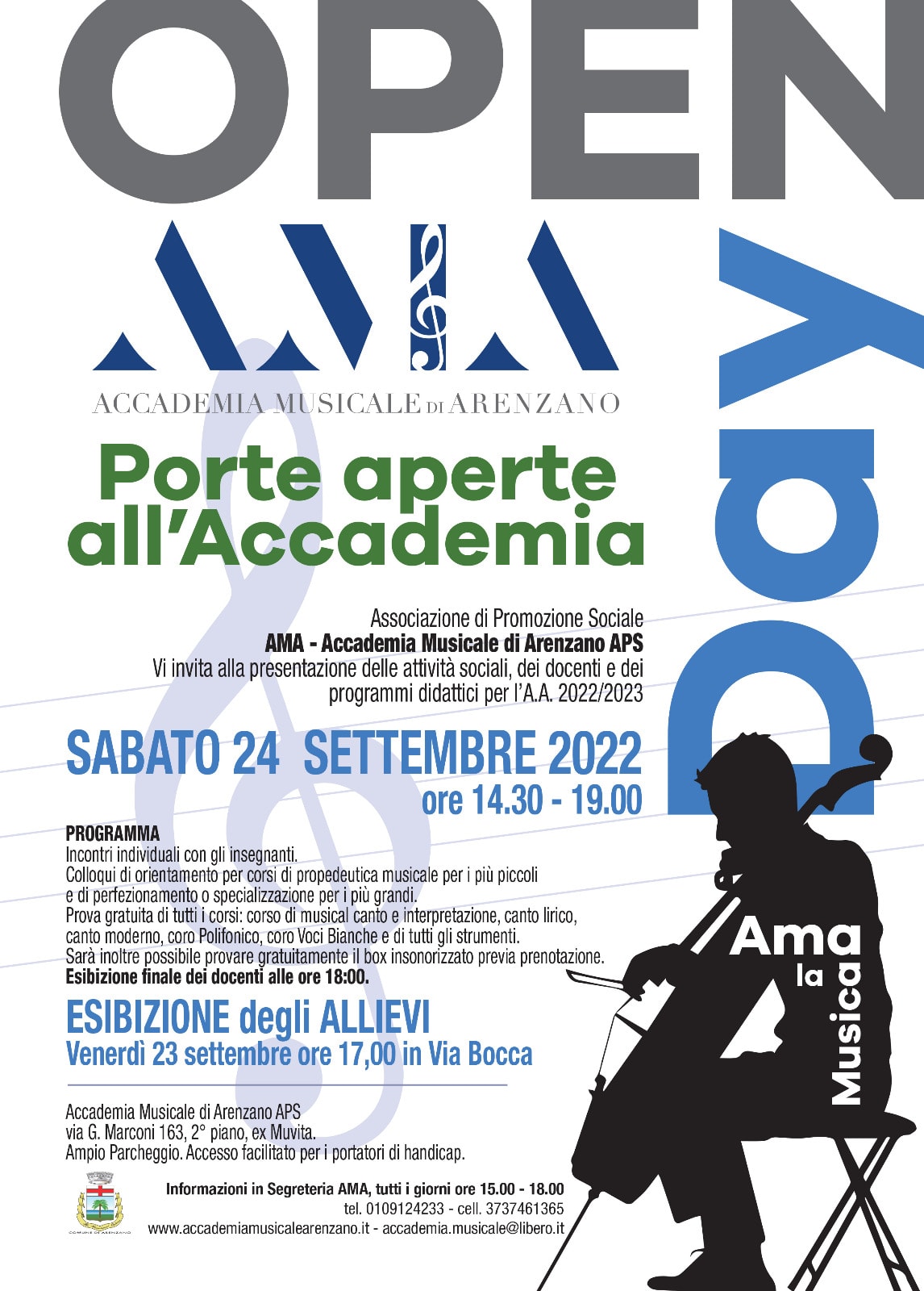 locandina Open Day Accademia Musicale di Arenzano