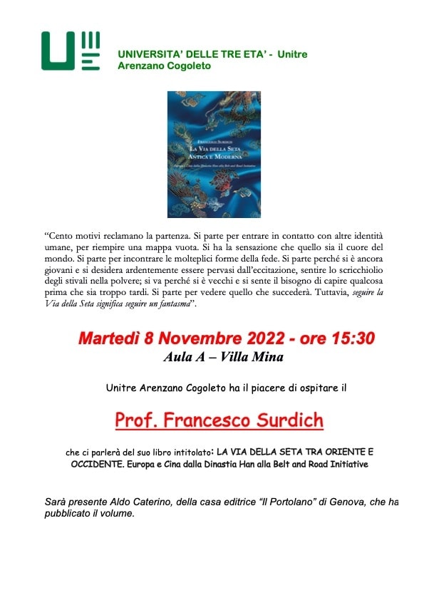 locandina Incontro con il Prof. Francesco Surdich